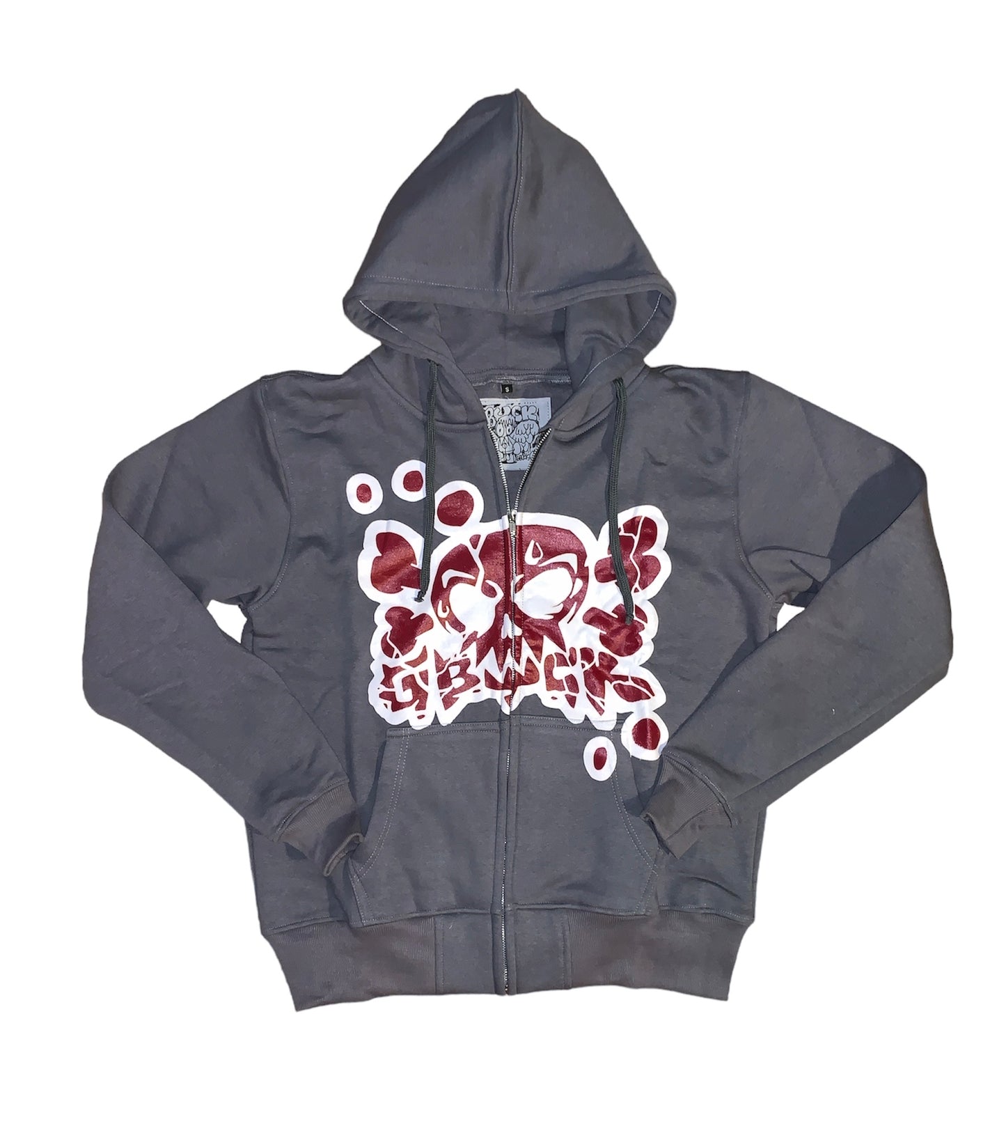 Grey and Maroon Hoodie