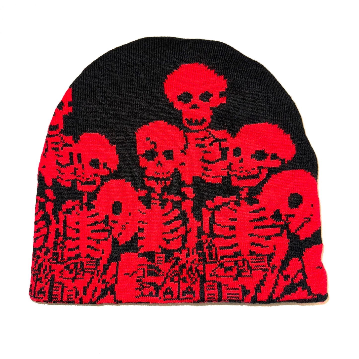 Reversible Red Skeletons Beanie