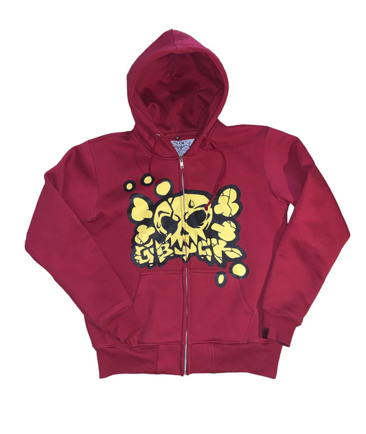 Maroon and Yellow Hoodie